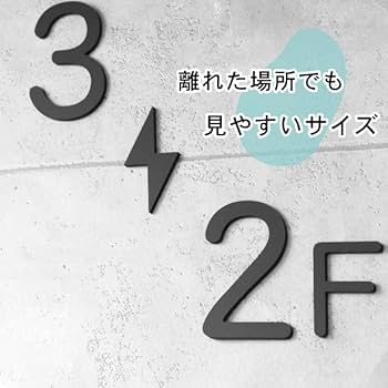 Amazon | かたちラボ 階数表示 プレート 1 イチ 丸ゴシック体